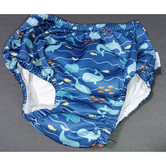 i PLAY, Blue Whale Pattern Swim Pants, Unisex 18 Months - Picture 1 of 7